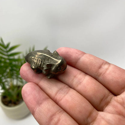 Natural Carved Crystal Salamander Figurine Set