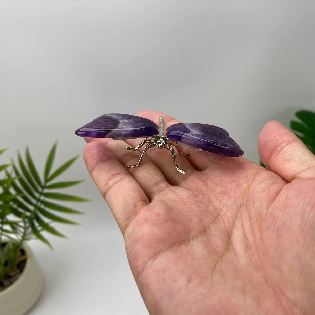 Natural Amethyst Winged Dragonfly