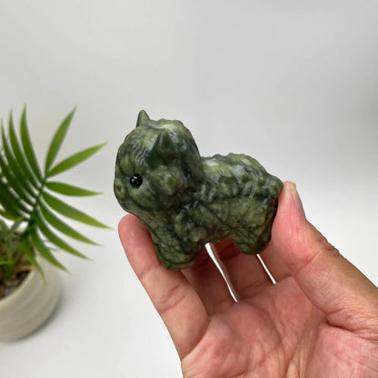 Natural Crystal Highland Cow Carving