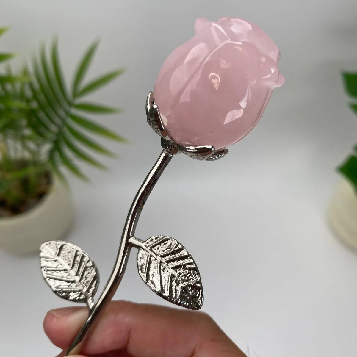 Natural Crystal Rose Carving
