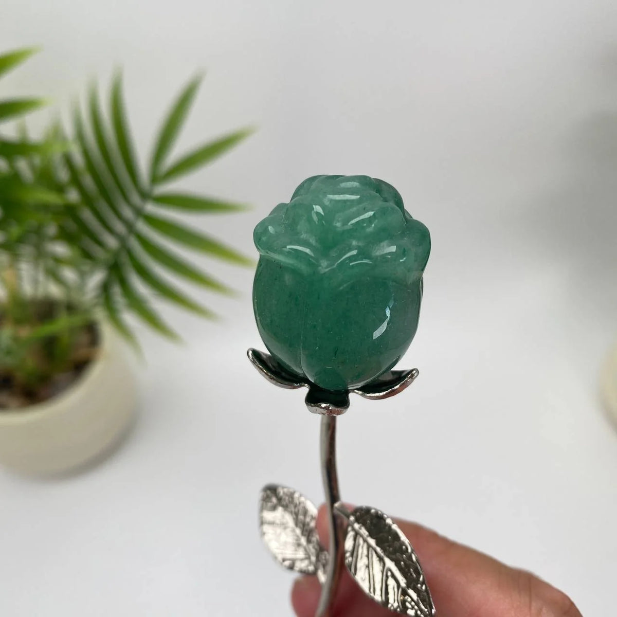Natural Crystal Rose Carving