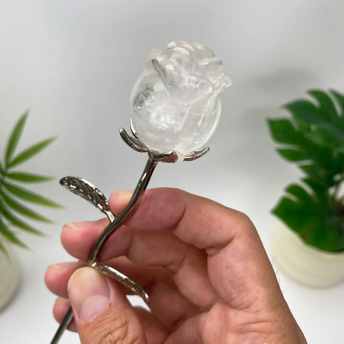 Natural Crystal Rose Carving