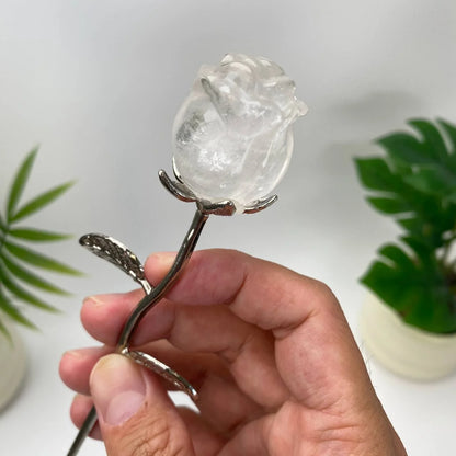 Natural Crystal Rose Carving