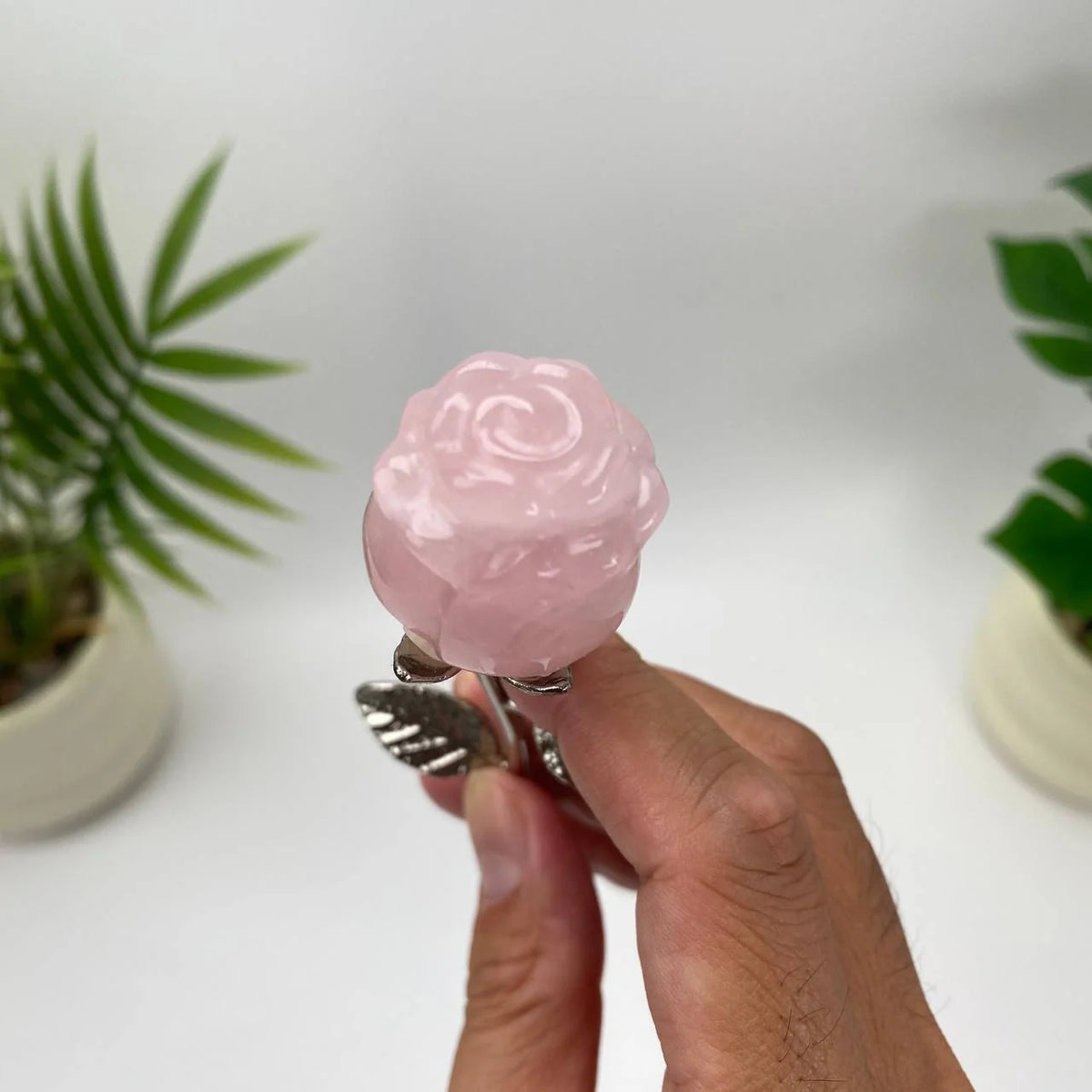 Natural Crystal Rose Carving