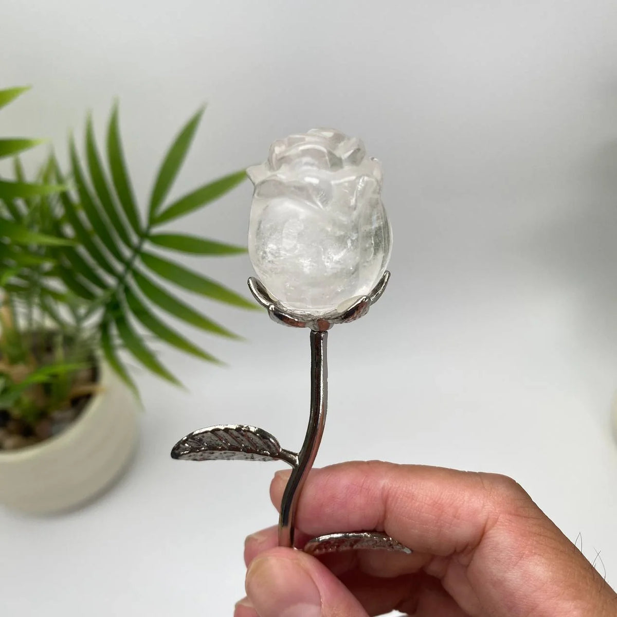 Natural Crystal Rose Carving