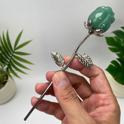Natural Crystal Rose Carving