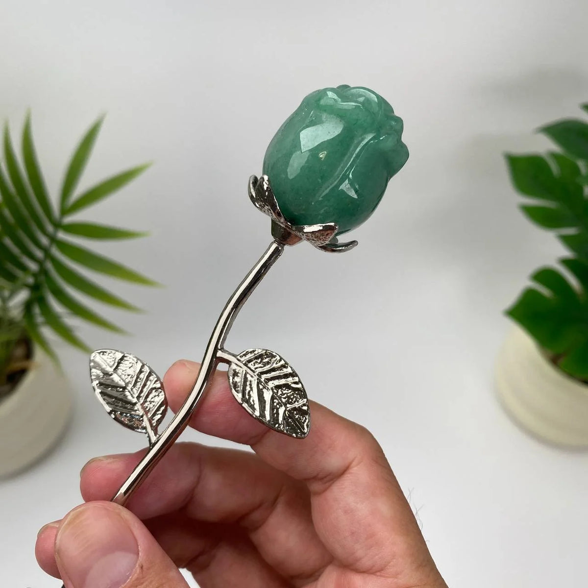 Natural Crystal Rose Carving