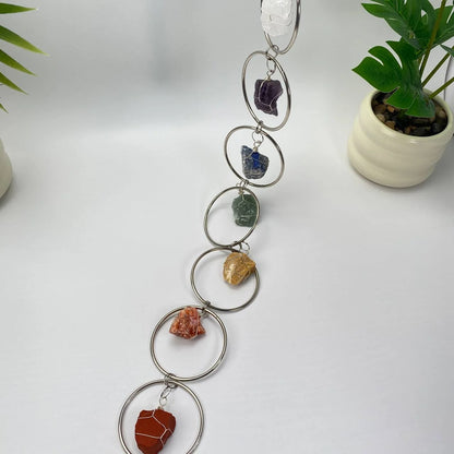 Natural 7 Chakra Mixed Natural Crystals Wall Hanging