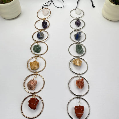 Natural 7 Chakra Mixed Natural Crystals Wall Hanging